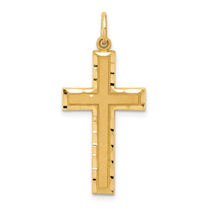 Million Charms 14K Yellow Gold Themed Relgious Cross Charm