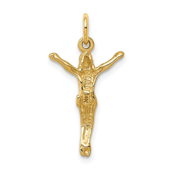 Million Charms 14K Yellow Gold Themed Relgious Crucifix Charm