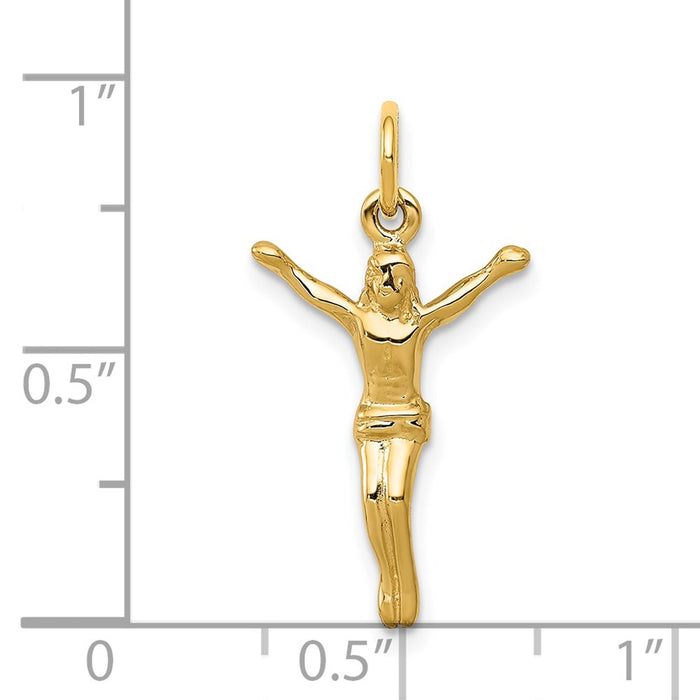 Million Charms 14K Yellow Gold Themed Relgious Crucifix Charm