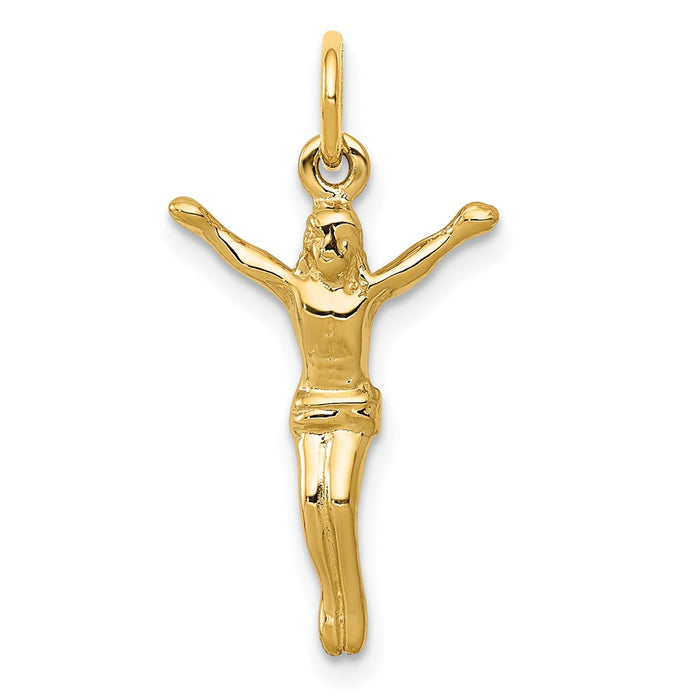 Million Charms 14K Yellow Gold Themed Relgious Crucifix Charm