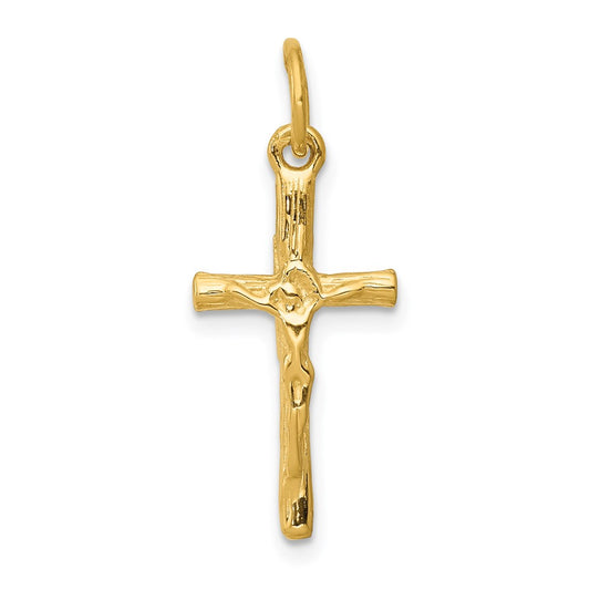 Million Charms 14K Yellow Gold Themed Relgious Crucifix Charm