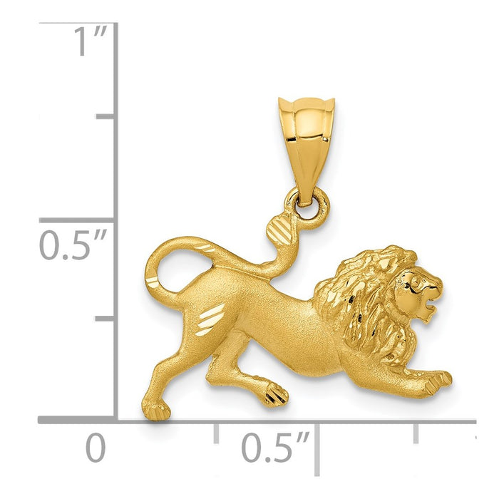 Million Charms 14K Yellow Gold Themed Lion Charm