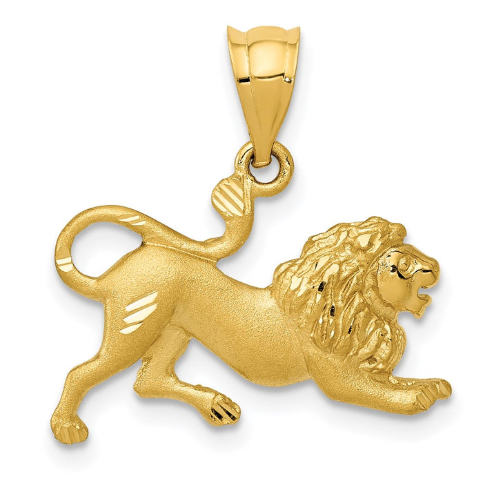 Million Charms 14K Yellow Gold Themed Lion Charm