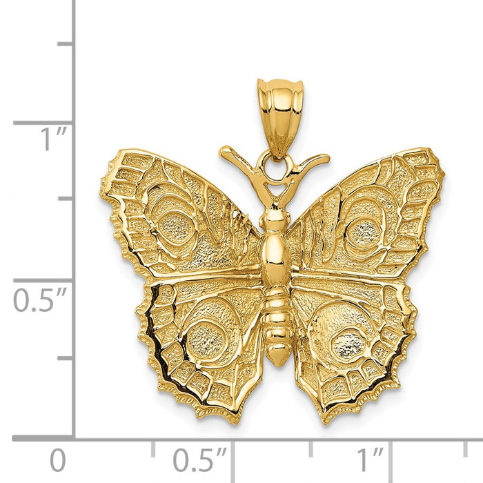 Million Charms 14K Yellow Gold Themed Butterfly Charm