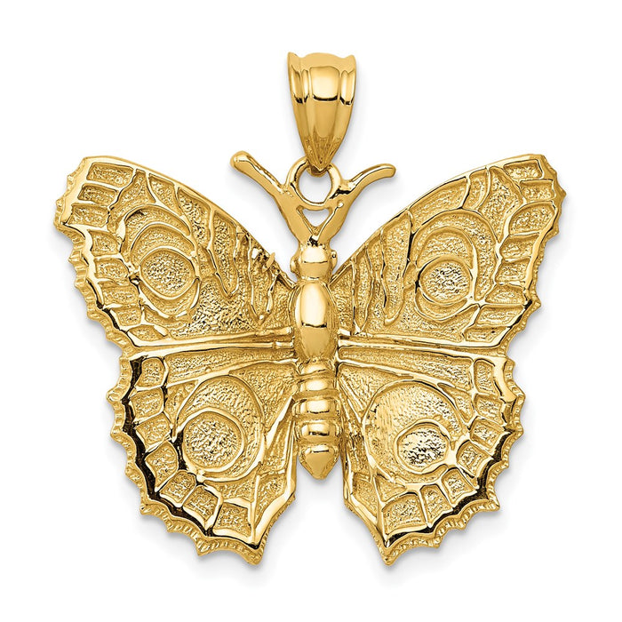 Million Charms 14K Yellow Gold Themed Butterfly Charm