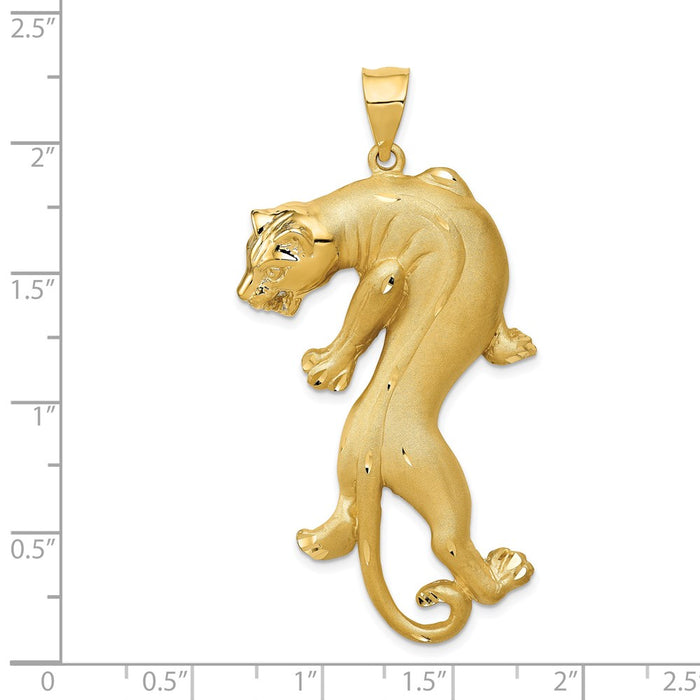 Million Charms 14K Yellow Gold Themed Panther Pendant