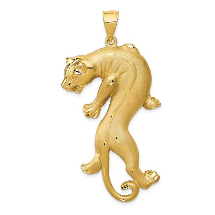 Million Charms 14K Yellow Gold Themed Panther Pendant