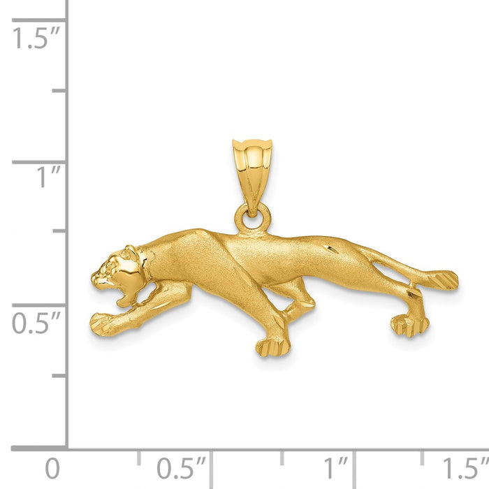 Million Charms 14K Yellow Gold Themed Panther Pendant