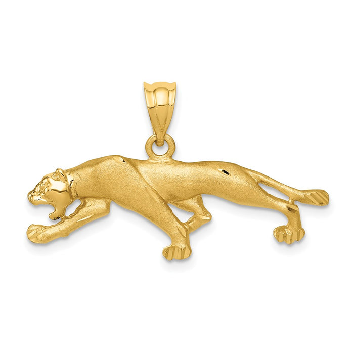 Million Charms 14K Yellow Gold Themed Panther Pendant