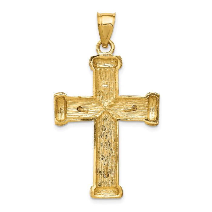 Million Charms 14K Two-Tone Relgious Crucifix Pendant