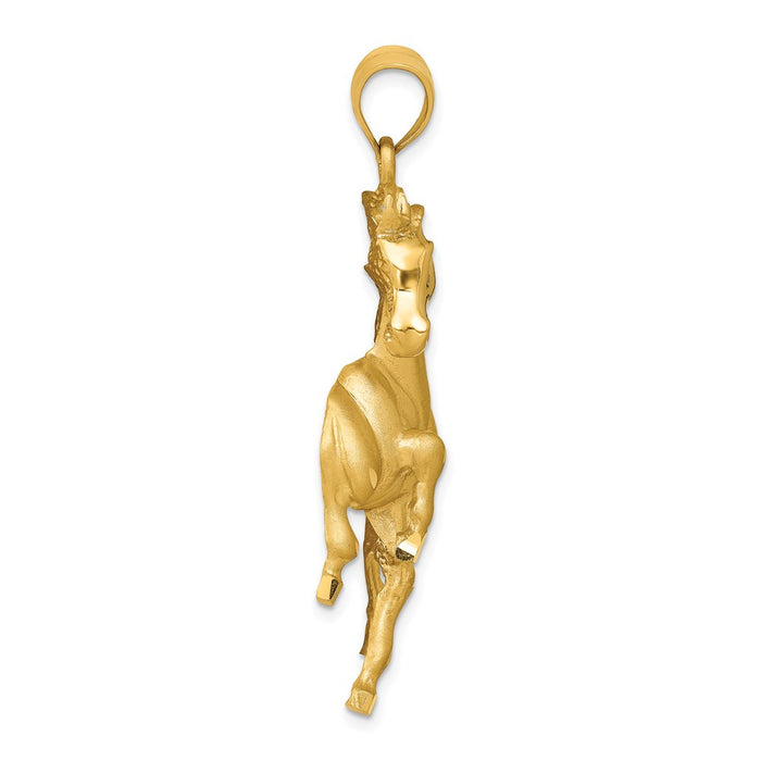 Million Charms 14K Yellow Gold Themed Horse Pendant