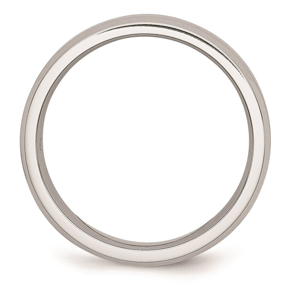 Unisex Fashion Jewelry, Chisel Brand Cobalt Beveled Edge Satin and Polished 6mm Ring Band
