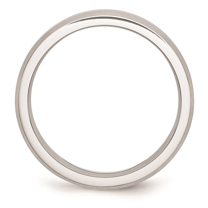 Unisex Fashion Jewelry, Chisel Brand Cobalt Beveled Edge Satin 6mm Ring Band
