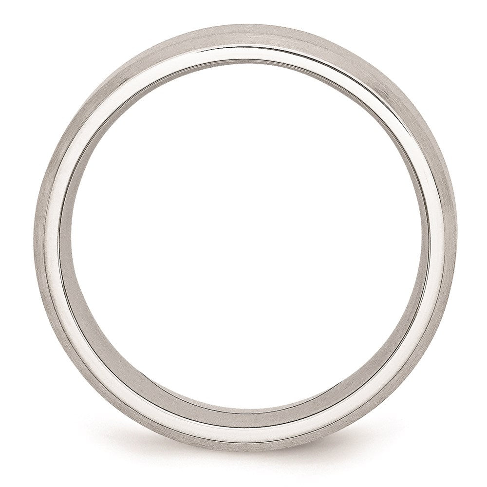 Unisex Fashion Jewelry, Chisel Brand Cobalt Beveled Edge Satin 8mm Ring Band