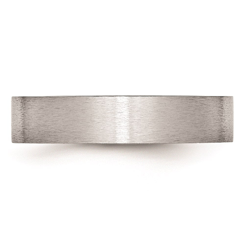 Unisex Fashion Jewelry, Chisel Brand Cobalt Flat Satin 5mm Ring Band