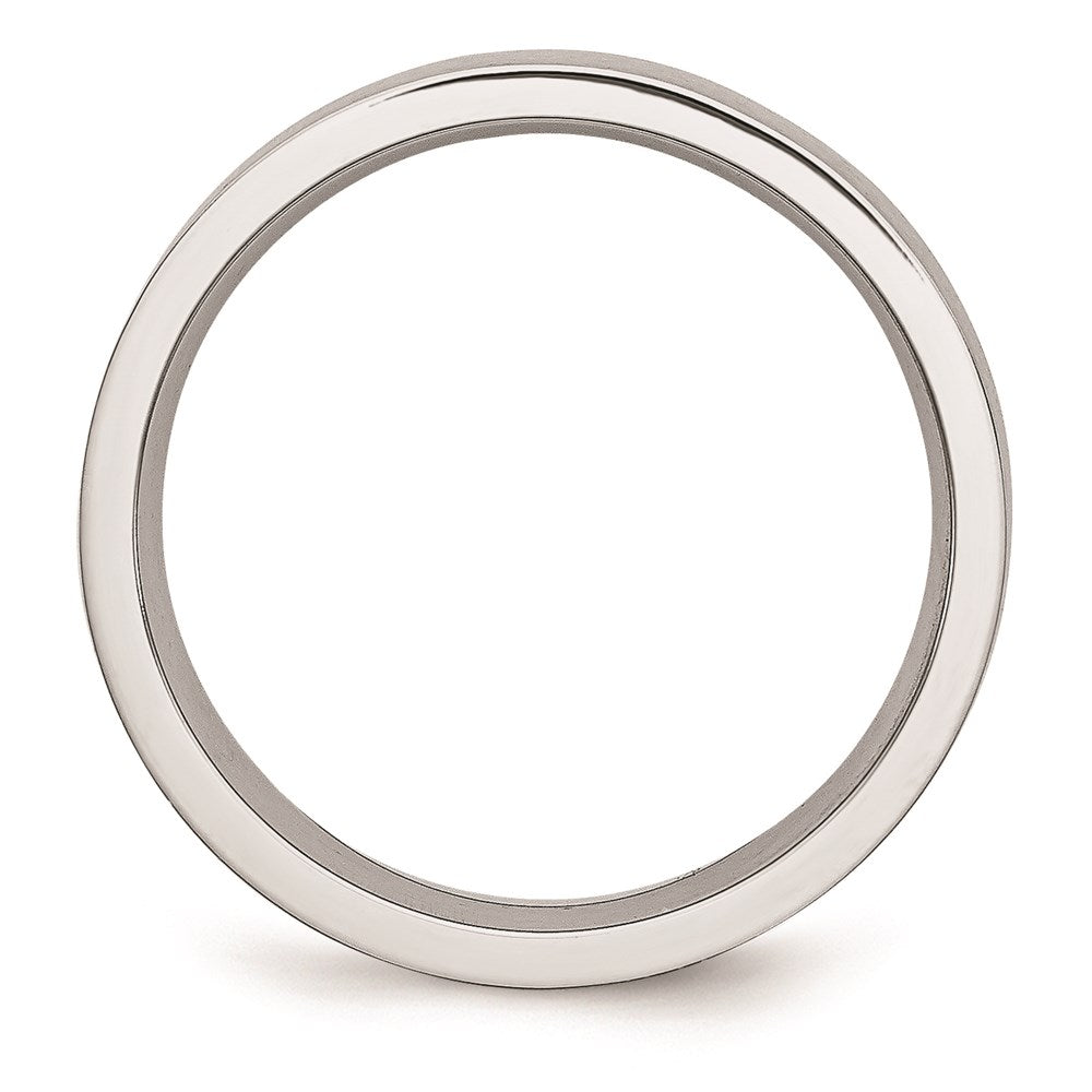 Unisex Fashion Jewelry, Chisel Brand Cobalt Flat Satin 6mm Ring Band