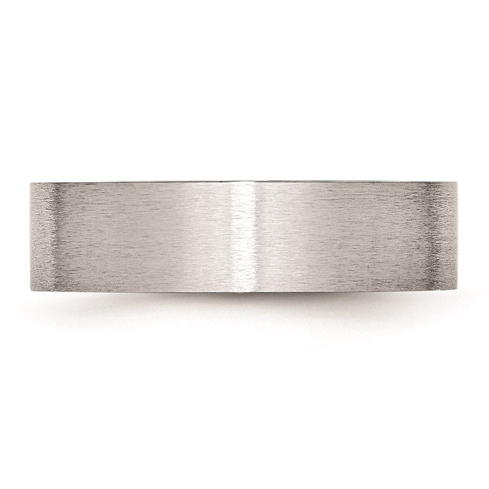 Unisex Fashion Jewelry, Chisel Brand Cobalt Flat Satin 6mm Ring Band