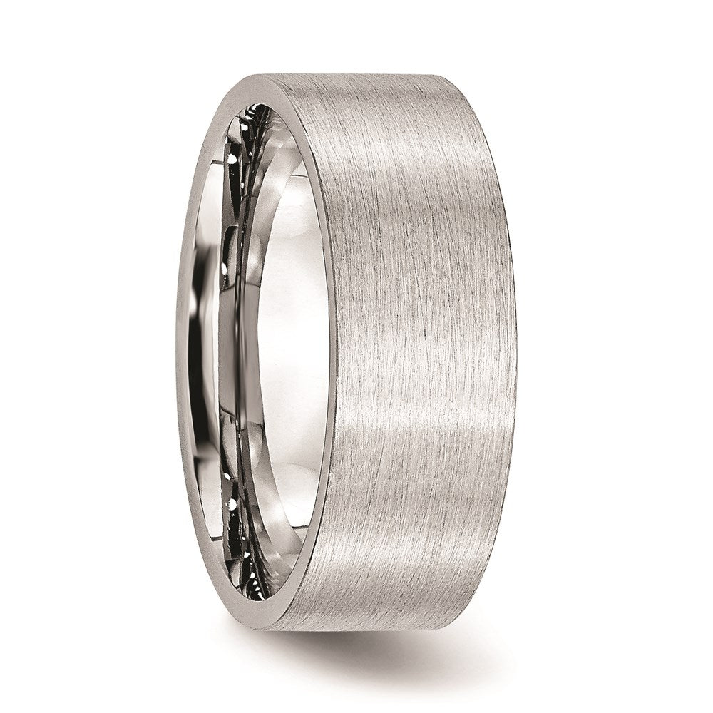Unisex Fashion Jewelry, Chisel Brand Cobalt Flat Satin 8mm Ring Band