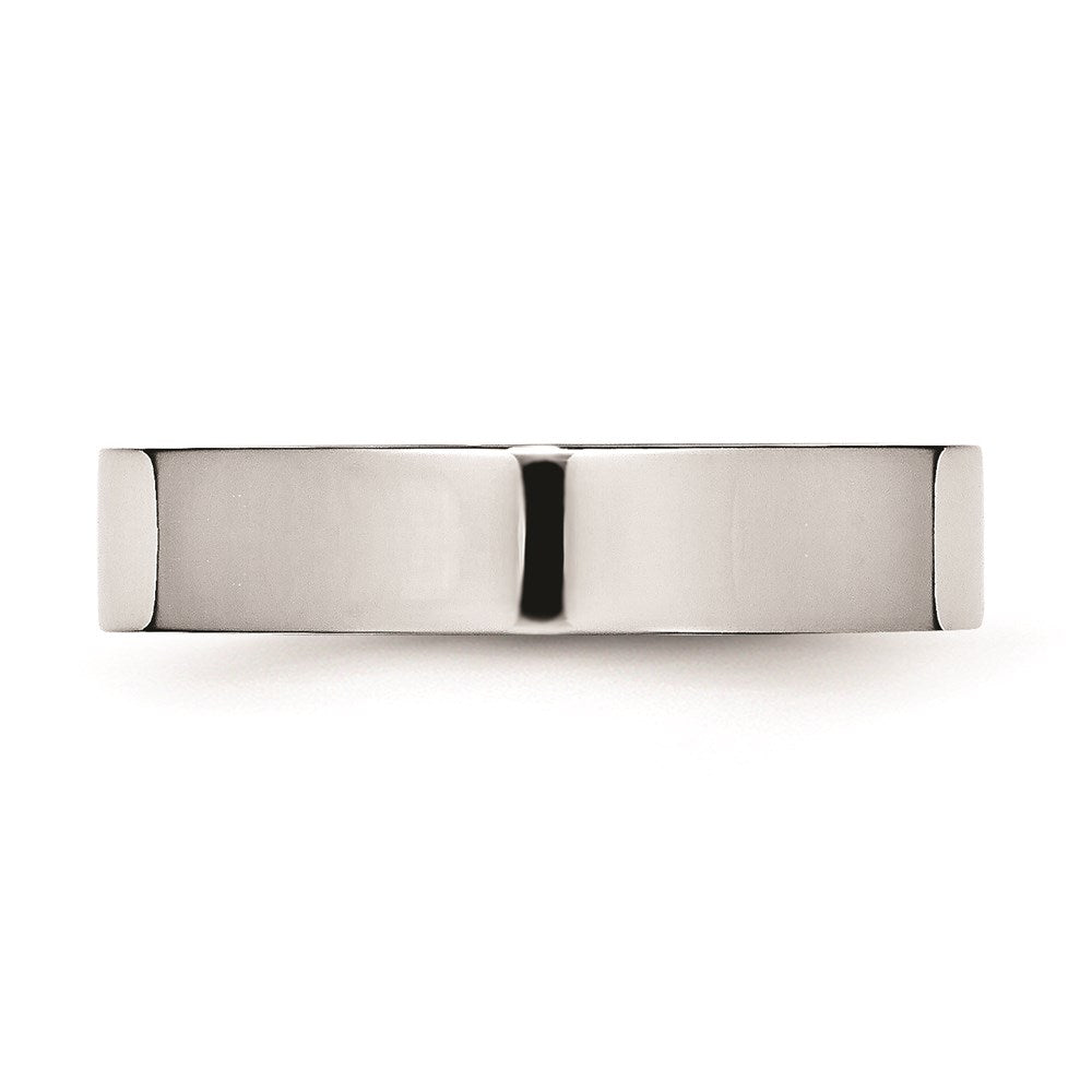 Unisex Fashion Jewelry, Chisel Brand Cobalt Flat Polished 5mm Ring Band