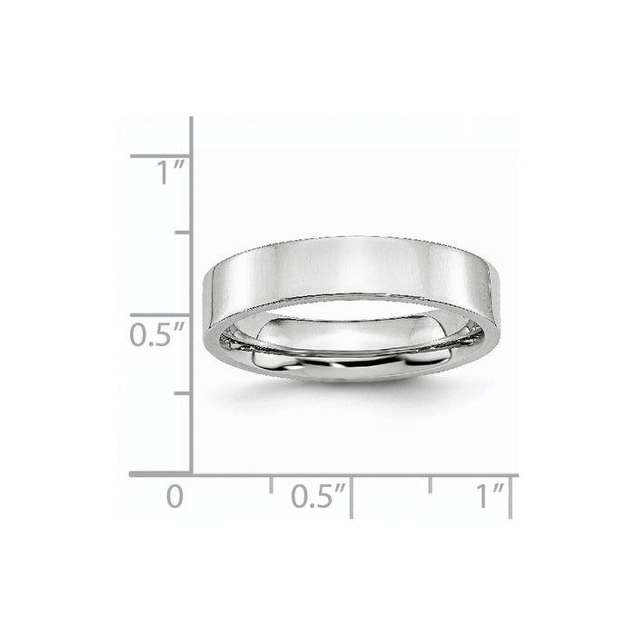 Unisex Fashion Jewelry, Chisel Brand Cobalt Flat Polished 5mm Ring Band