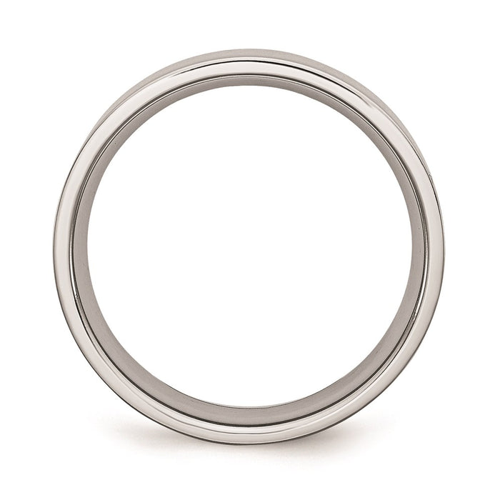 Unisex Fashion Jewelry, Chisel Brand Cobalt Flat Polished 6mm Ring Band