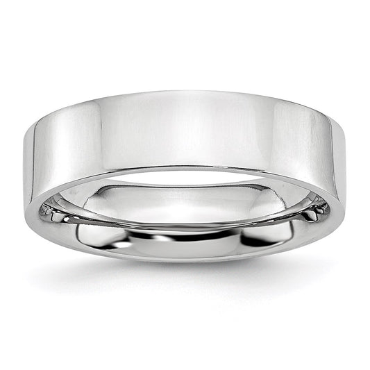 Unisex Fashion Jewelry, Chisel Brand Cobalt Flat Polished 6mm Ring Band