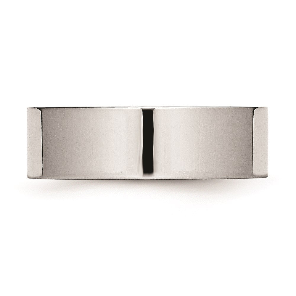 Unisex Fashion Jewelry, Chisel Brand Cobalt Flat Polished 7mm Ring Band