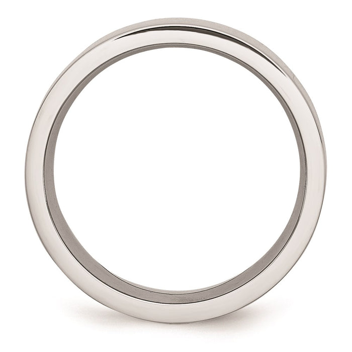 Unisex Fashion Jewelry, Chisel Brand Cobalt Flat Polished 8mm Ring Band