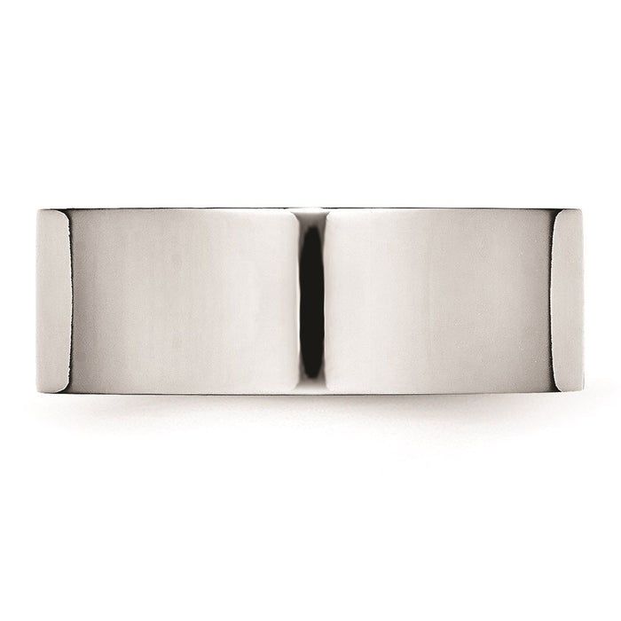 Unisex Fashion Jewelry, Chisel Brand Cobalt Flat Polished 8mm Ring Band