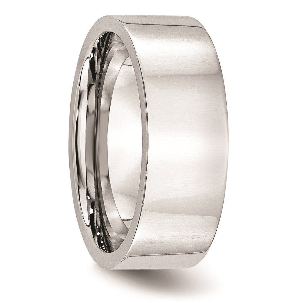 Unisex Fashion Jewelry, Chisel Brand Cobalt Flat Polished 8mm Ring Band