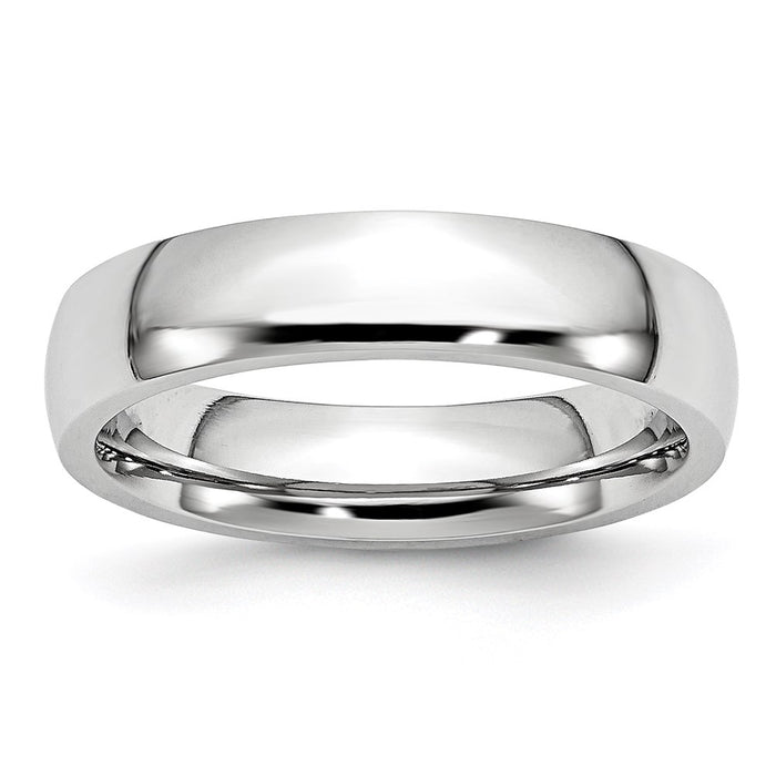 Unisex Fashion Jewelry, Chisel Brand Cobalt Polished 5mm Ring Band