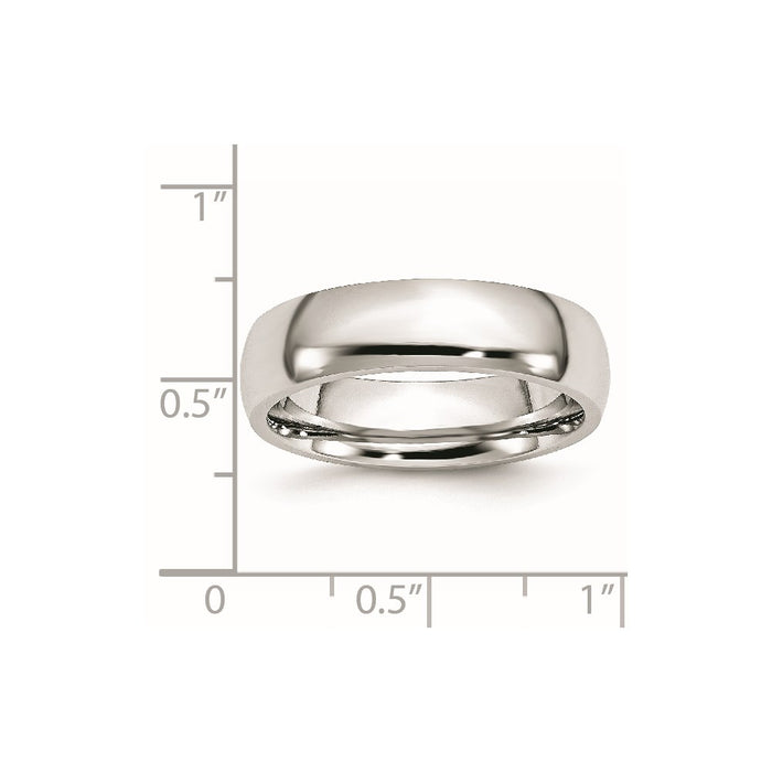 Unisex Fashion Jewelry, Chisel Brand Cobalt Polished 6mm Ring Band