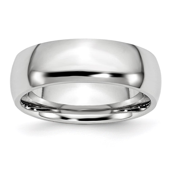 Unisex Fashion Jewelry, Chisel Brand Cobalt Polished 7mm Ring Band