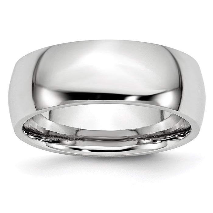 Unisex Fashion Jewelry, Chisel Brand Cobalt Polished 8mm Ring Band
