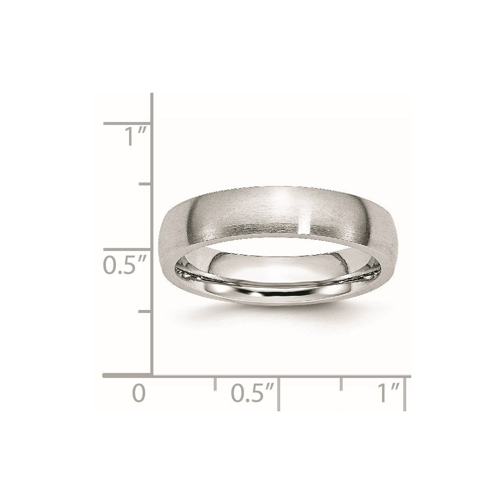 Unisex Fashion Jewelry, Chisel Brand Cobalt Satin 5mm Ring Band