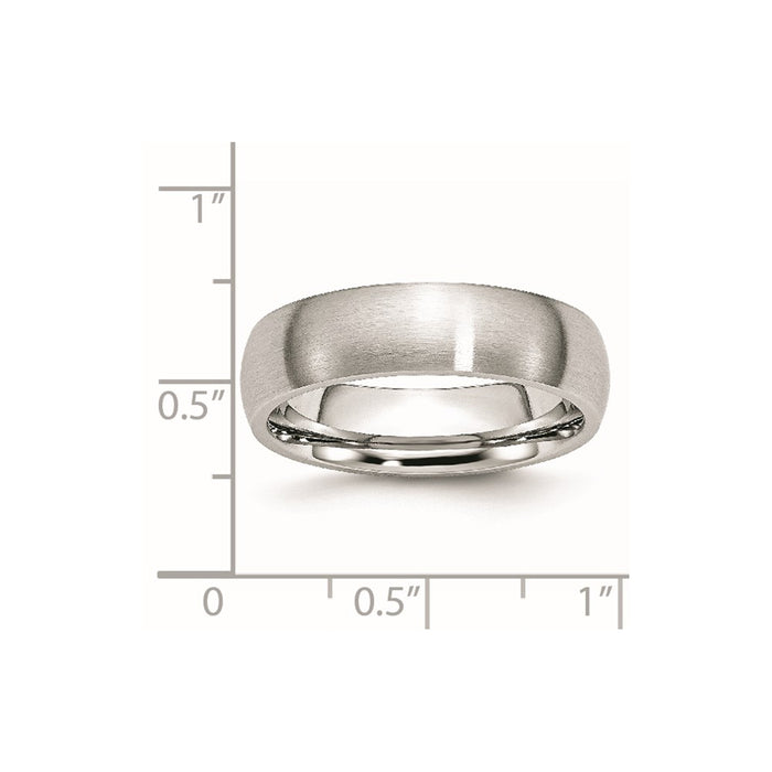 Unisex Fashion Jewelry, Chisel Brand Cobalt Satin 6mm Ring Band