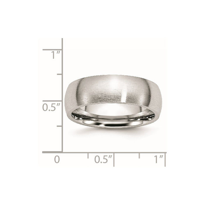 Unisex Fashion Jewelry, Chisel Brand Cobalt Satin 7mm Ring Band
