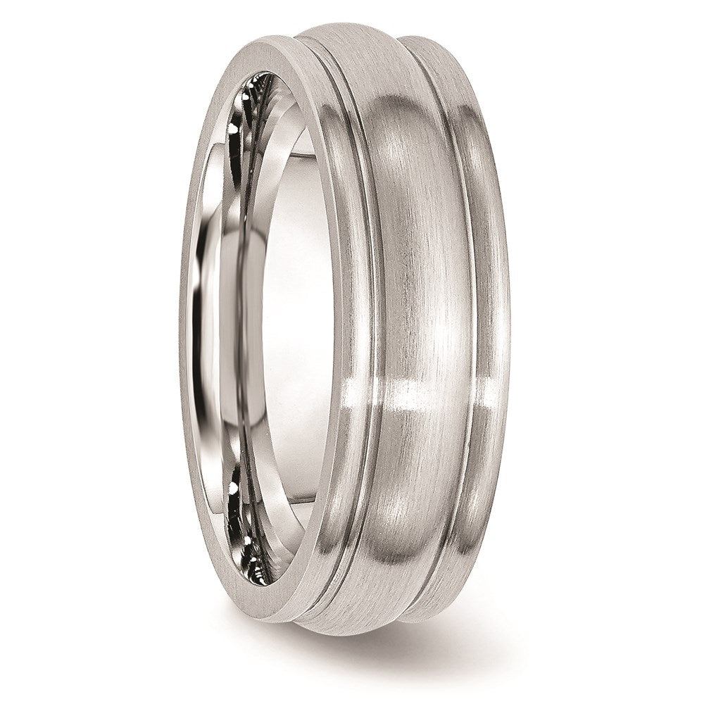 Unisex Fashion Jewelry, Chisel Brand Cobalt Satin 7mm Rounded Edge Ring Band