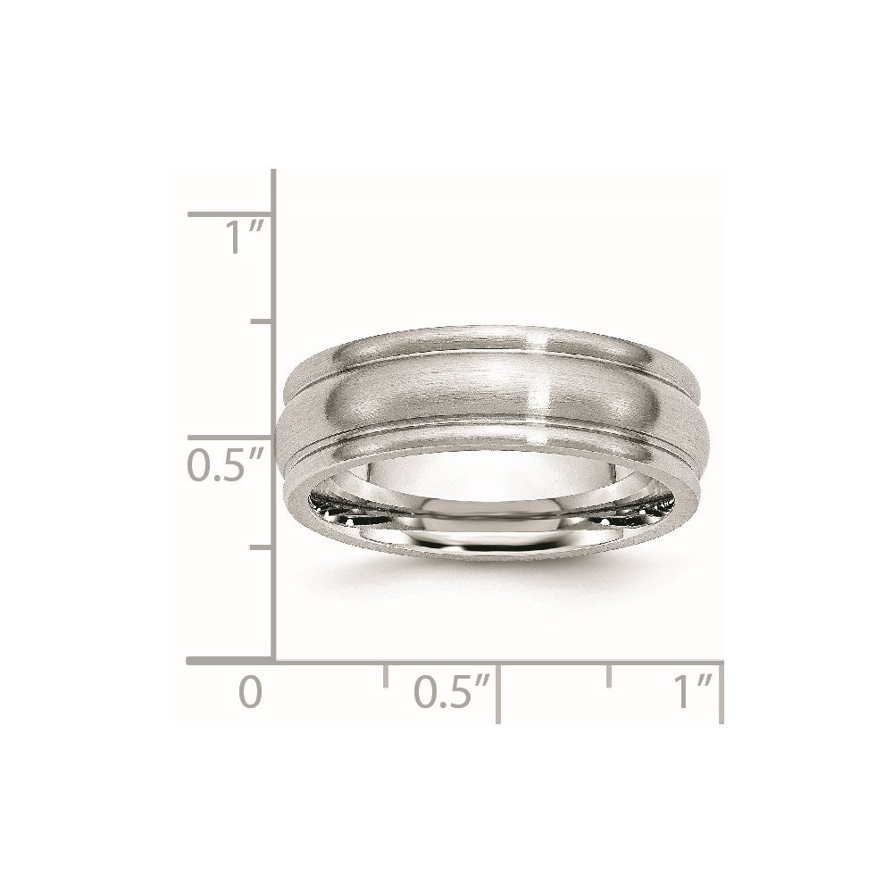 Unisex Fashion Jewelry, Chisel Brand Cobalt Satin 7mm Rounded Edge Ring Band