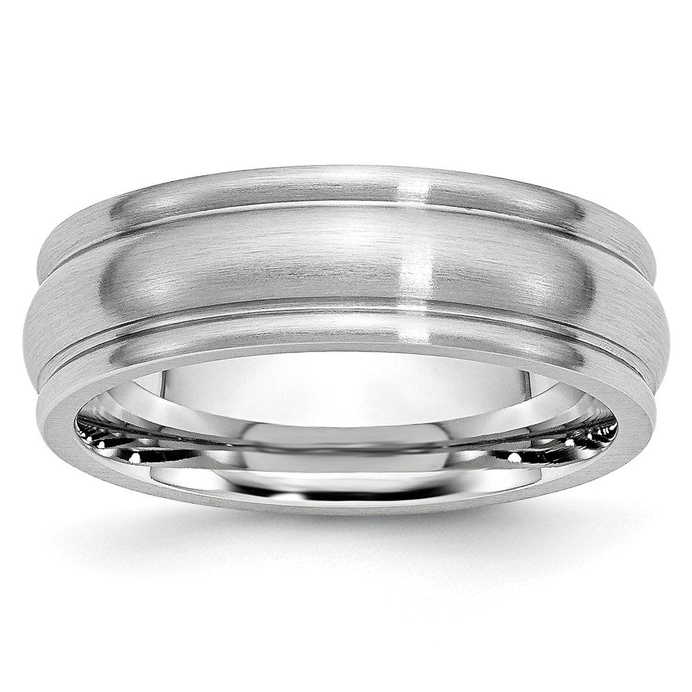 Unisex Fashion Jewelry, Chisel Brand Cobalt Satin 7mm Rounded Edge Ring Band