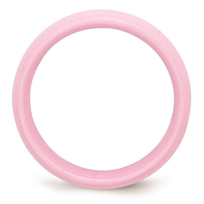 Women's Fashion Jewelry, Chisel Brand Ceramic Pink 8mm Polished Ring Band