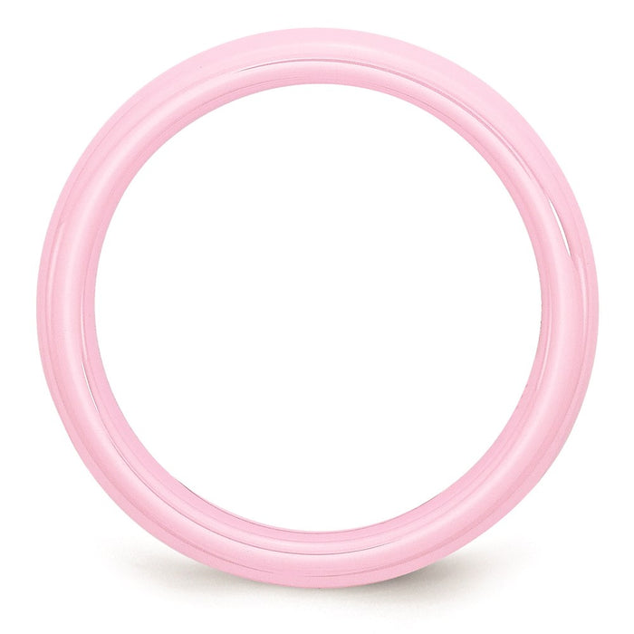 Women's Fashion Jewelry, Chisel Brand Ceramic Pink 4mm Polished Ring Band