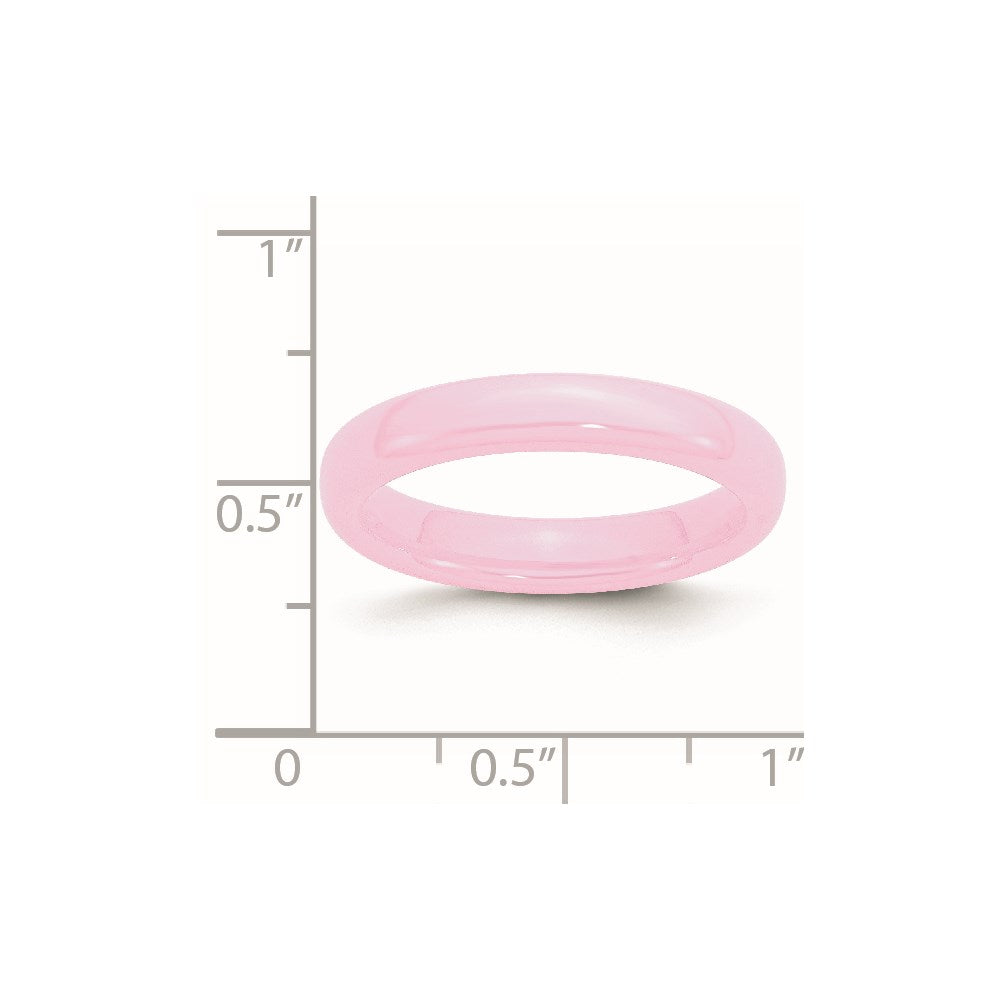 Women's Fashion Jewelry, Chisel Brand Ceramic Pink 4mm Polished Ring Band