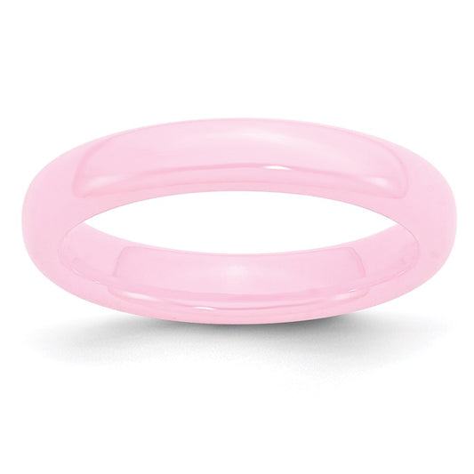 Women's Fashion Jewelry, Chisel Brand Ceramic Pink 4mm Polished Ring Band