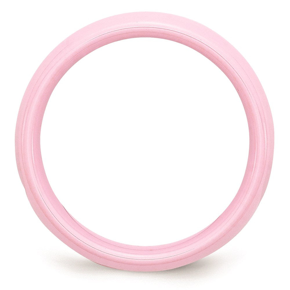 Women's Fashion Jewelry, Chisel Brand Ceramic Pink 6mm Polished Ring Band