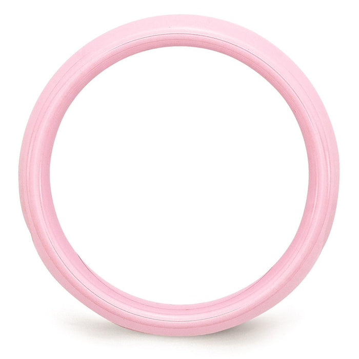Women's Fashion Jewelry, Chisel Brand Ceramic Pink 6mm Polished Ring Band