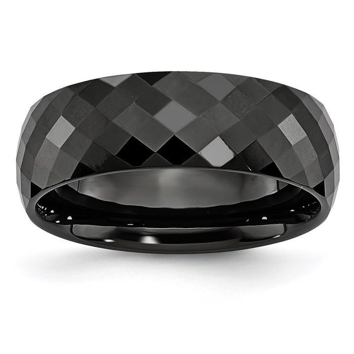 Chisel Brand Jewelry, Stainless Steel Brushed with Black CZ Men's Bracelet