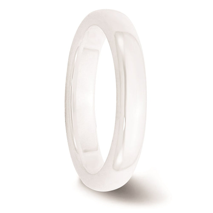Unisex Fashion Jewelry, Chisel Brand Ceramic White 4mm Polished Ring Band
