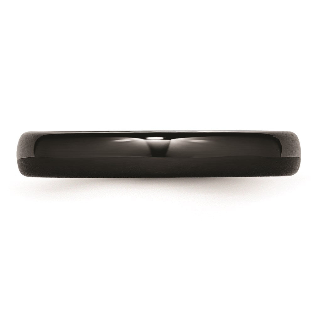 Unisex Fashion Jewelry, Chisel Brand Ceramic Black 4mm Polished Ring Band