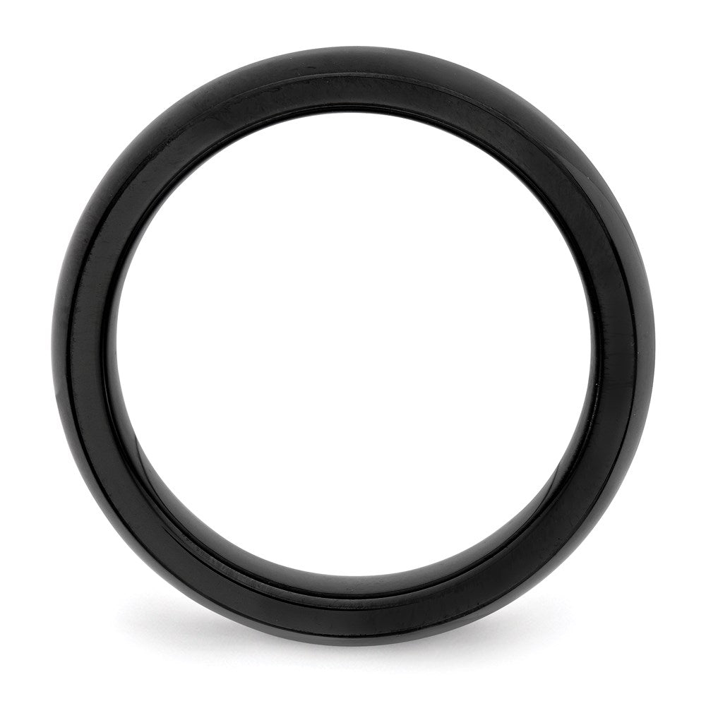 Unisex Fashion Jewelry, Chisel Brand Ceramic Black and White 6.00mm Ring Band